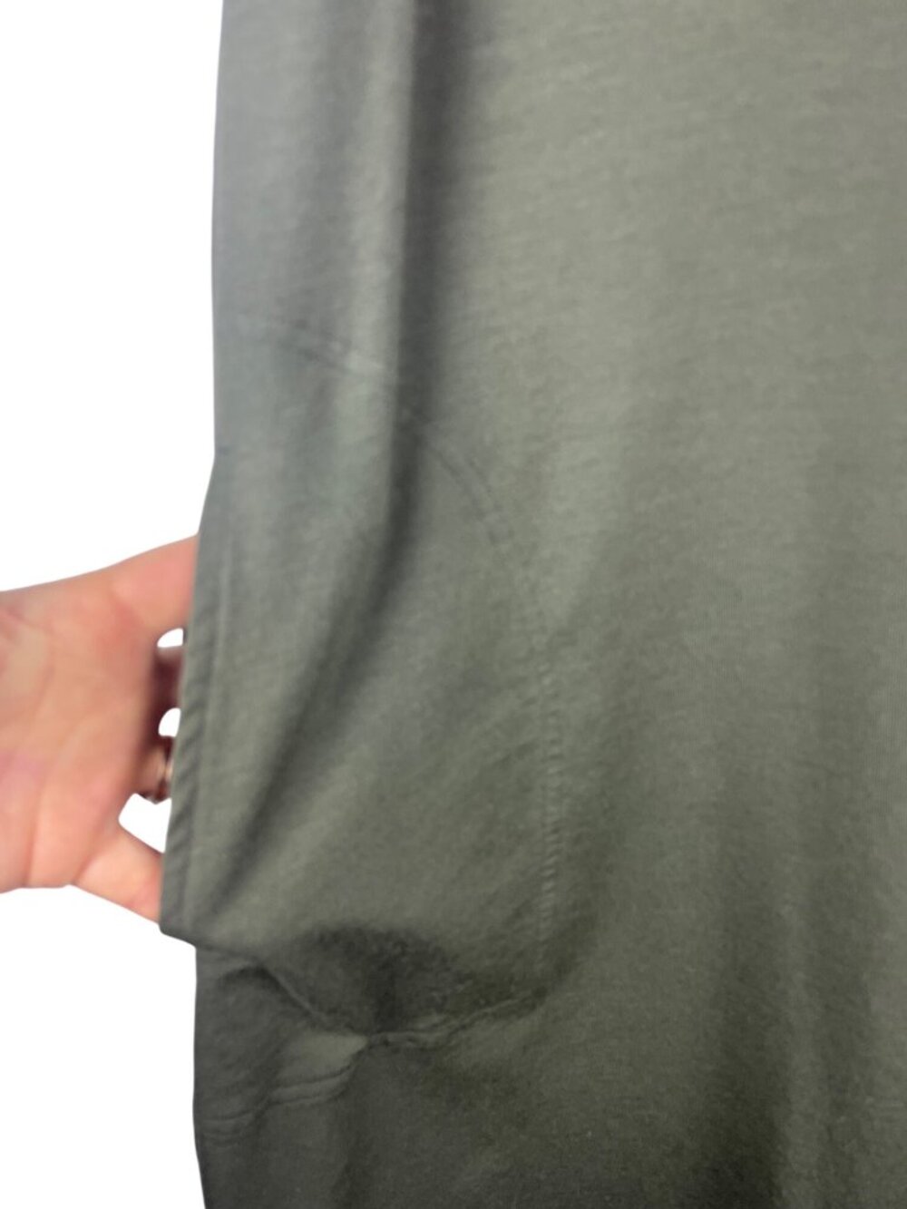 Woolx Clara Olive Green Sleeveless Merino Wool Blend Dress Size M - Picture 5 of 9